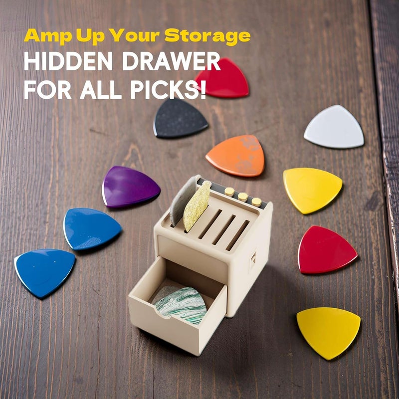 HOTCAN Guitar Pick Display Holder - Stylish Organizer for Music Enthusiasts and Musicians (Cream) - Image 3
